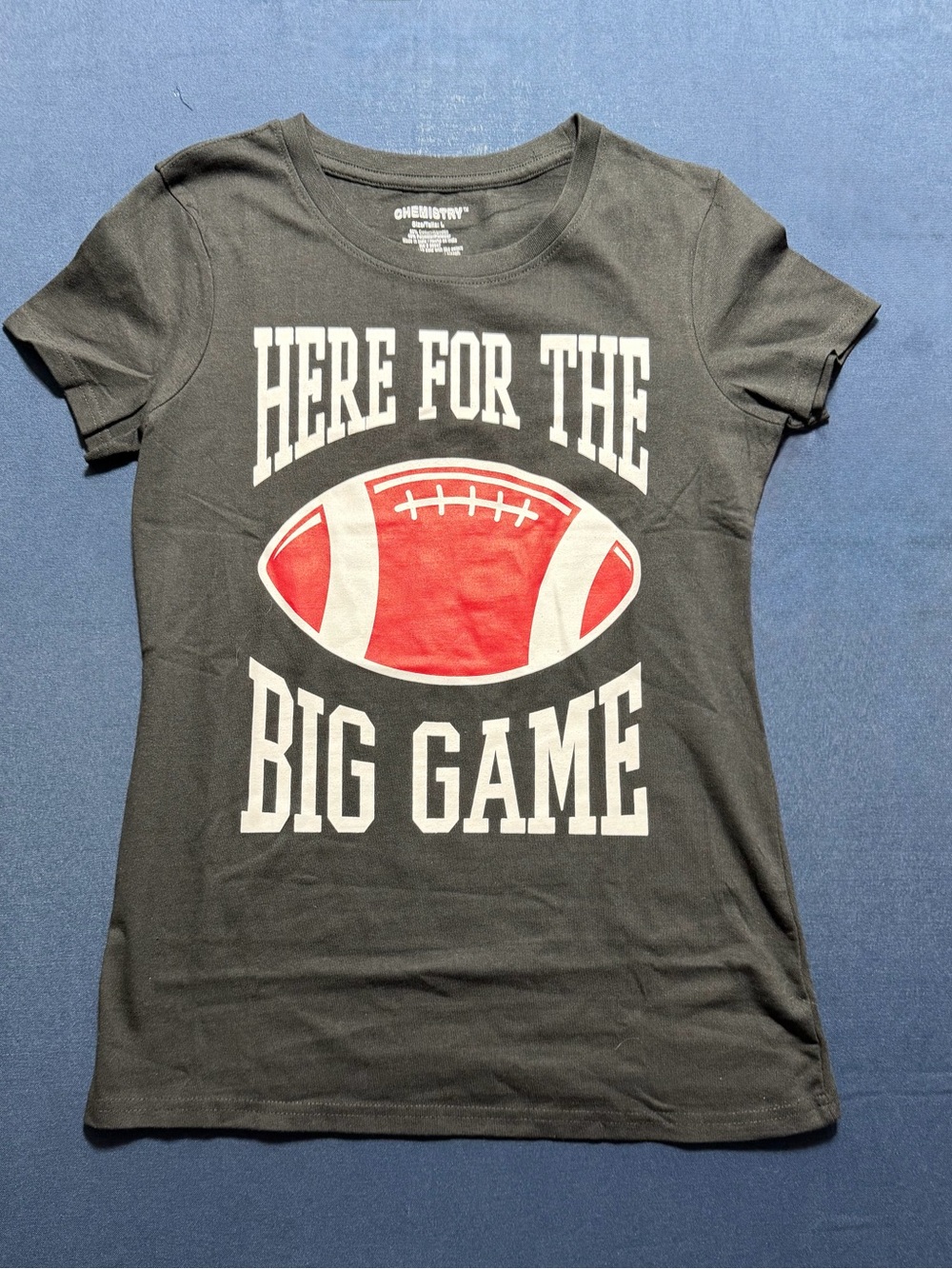 Cotton Polyester Blend Size L NWOT Here For The Big Game Chemistry T-Shirt